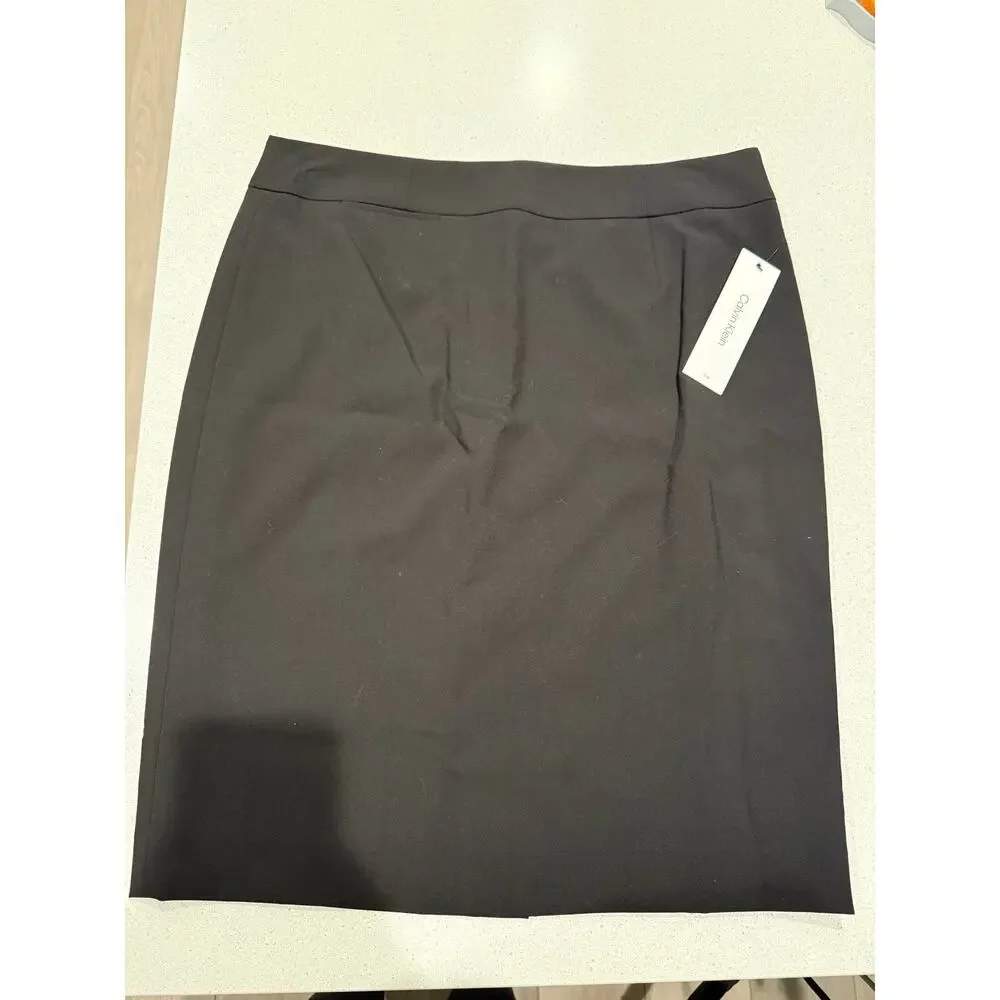 Calvin Klein Pencil Skirt in Black Size 12‎ NWT